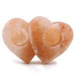 Double Heart Salt Candle Holder 1Kg - immagine 2