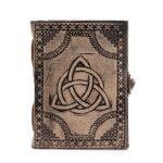 Circle Triquetra - Esoteric Notebook - Red Tan - 200 pages  Stich Edge- 17.5x12.5x3cm - immagine 2