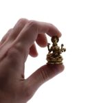 Brass Miniature Gods - Sarswati (22gms)  - 34mm - immagine 2