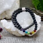 Magnetic Gemstone Bracelet - Black Stone Chakra - immagine 5