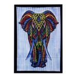 Handbrushed  Cotton Wall Art - Elephant
