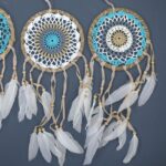 Pastel Blue Macramé Dream Catcher 16cm (asst colours) - immagine 3