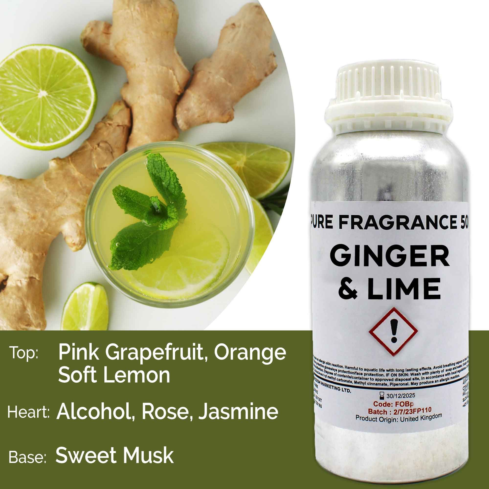 bG9jYWw6Ly9tZWRpYS9TTi84Qy82MFIzMEMxRzc0VzM4Q1NOL2RmZDhkN2JmLmpwZWc.jpg Ginger & Lime Pure Fragrance Oil - 500ml - immagine 1
