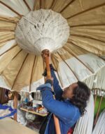 Bali Patio Parasol - Cotton - Orange Decor - 2m - immagine 2