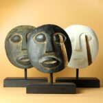 Timor Tribal Decorative Mask - Black 27x20cm - immagine 5