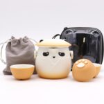 Panda Teapot Set & Three Cups - Orange - immagine 3