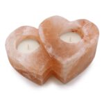 Double Heart Salt Candle Holder 1Kg - immagine 3