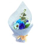 Standing Soap Flower Bouquet - Blue - immagine 2