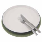 Natural Place Mat - Jute & Cotton 30cm - Olive Boarder - immagine 2