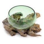 Recycled Beer Bottles - Lrg Wide Bowl on Wood - immagine 2