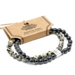 Magnetic Gemstone Bracelet - Dalmation Jasper - immagine 3