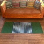 Indian Cotton Rug - 70x170cm - Blue/ Green - immagine 6