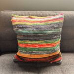 Rag Rug Cushion Covers - 40x40cm - Natural Greens - immagine 2