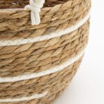 Cotton & Seagrass Large Baskets – Natural Stripes – Set of 3 - immagine 6
