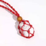 Crystal Gemstone Necklace Cord 45cm/18inch - Red - immagine 3