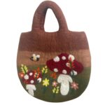 Mushroom Garden Felted Bag - 35x27cm - immagine 5