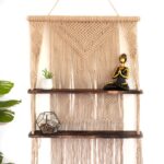 Brown Macrame Hanging Shelves - Brown - immagine 8