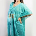 Nomad Sari On the Med Collection - Kaftan - Turquoise & Gold Love Design - immagine 5