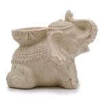 Elephant Incense & Candle Holder (cream) - immagine 3