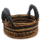 Banana Leaf & Hitam Raffia Basket- Set of 2 - immagine 2