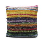 Rag Rug Cushion Covers - 40x40cm - Sunrise Oranges
