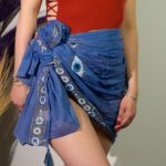 Nomad Sari On the Med Collection - Pario - Rich Blue & Gold Hand Painted Evil Eye Design - immagine 8