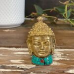 Brass Buddha Figure - Med Head - 8 cm - immagine 6