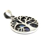 Tree of Life Silver Pendent 22mm - Abalone - immagine 3