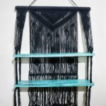 Black Macrame Hanging Shelves - Turquoise - immagine 7