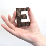Rustic Bark Letter   - "E"  - 7cm - immagine 2