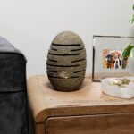 Natural Riverstone Candle Holder - Standing Stone Cut (10x13x22cm) - immagine 5