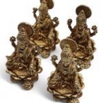 Brass Miniature Gods - Laxmi (52gms)  - 49mm - immagine 5