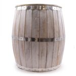Beer Barrel Table - Whitewash