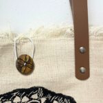 Natural Tote Bag Leather Handle - Mandala - immagine 4