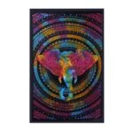 Double Cotton Bedspread + Wall Hanging - Elephant Head 230cm x 200cm - immagine 2