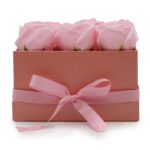 Soap Flower Gift Bouquet - 9 Pink Roses - Square - immagine 12
