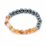 Faceted Gemstone Bracelet - Magnetic Carnelian - immagine 2