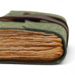 Fat Deckled Leather Notebook – Green Maze Pattern – 12.7×8.9 cm - immagine 7