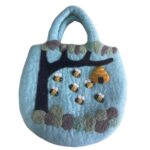 Tree and Beehive Felted Bag - 35x27cm - immagine 3
