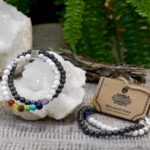 Magnetic Gemstone Bracelet - White Howlite Chackra - immagine 5