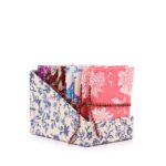 4x Floral Print Cotton Bound Notebooks 7x10cm - Assorted - immagine 3