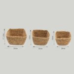 Seagrass Square Baskets - Natural - Set of 3 - immagine 8
