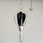 Angel Pendulum with Ring- Black Agate - immagine 2