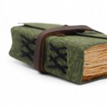 Fat Deckled Leather Notebook – Green Maze Pattern – 12.7×8.9 cm - immagine 6