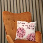 Printed Cotton Cushion Cover - We are Leaves - Blue - immagine 8