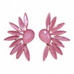 Soft Pink - Vintage Glass - Angel Wings - Earrings - immagine 5