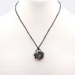 Laced Gemstone Hexagon Pendant - Moss Agate - immagine 3
