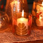 Natural Floral Glass - Straight Candle Holder - Primavera -  (8x8cm) - immagine 4