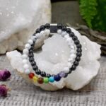 Magnetic Gemstone Bracelet - White Howlite Chackra