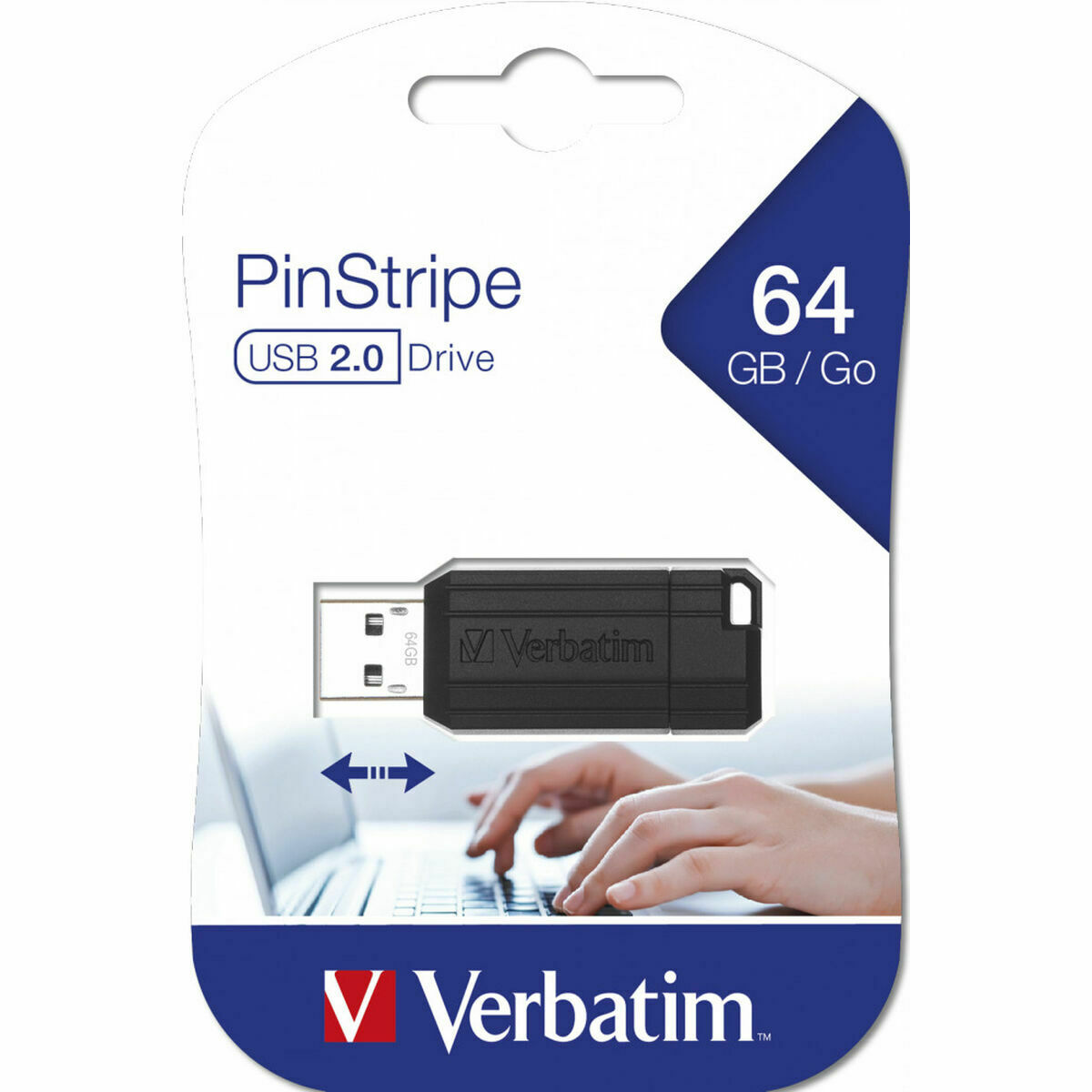 0023942490654_M0519712_P00 Memoria USB Verbatim 49065 Nero 64 GB - immagine 1